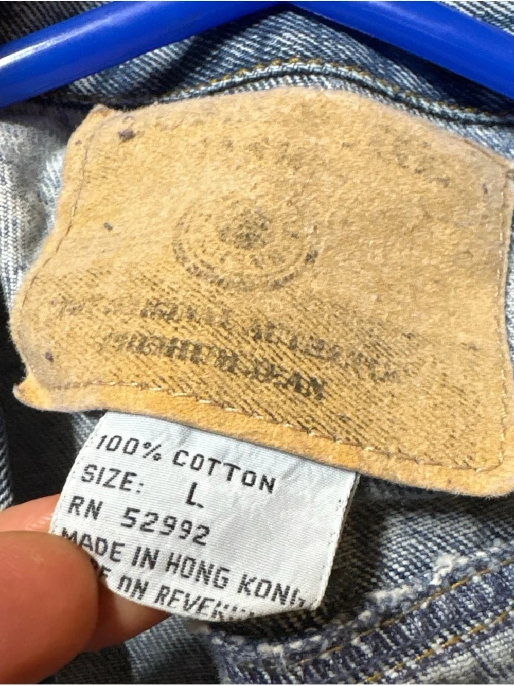 Jordache Vintage Light Blue Acid-Wash Denim Jacket